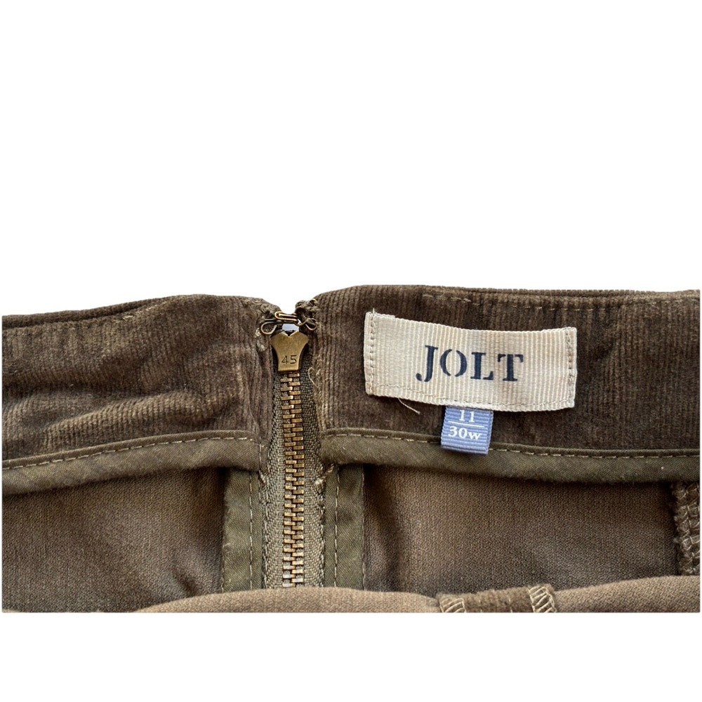 Jolt Brown Corduroy Mini Skirt Size 11 (30") Y2K Schoolgirl Fall Vintage Vibes - Picture 2 of 7